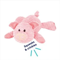 Frisco Corduroy Plush Squeaking Pig Dog Toy -Frisco 152832 PT2. AC SS1800 V1692020044