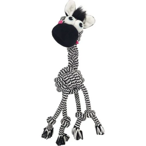 Frisco Zebra Rope Squeaky Dog Toy -Frisco 242163 MAIN. AC SS1800 V1603378286