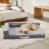 Frisco Chambray Orthopedic Corner Sofa Bolster Dog Bed W/Removable Cover -Frisco 270911 MAIN. AC SS1800 V1626881792